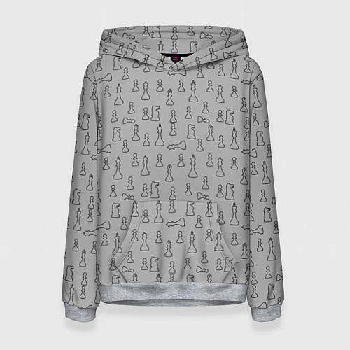 Женская толстовка Шахматы / 3D-Меланж – фото 1