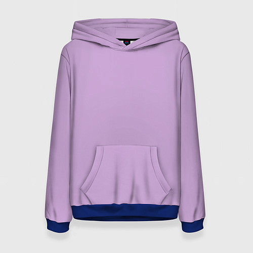 Женская толстовка Глициниевый цвет без рисунка / 3D-Синий – фото 1
