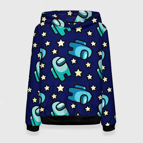 Женская толстовка Among Us Звёзды / 3D-Черный – фото 1