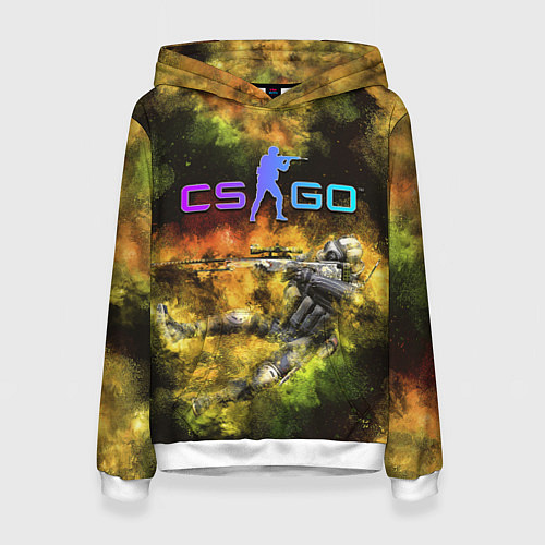 Женская толстовка CS GO Gold dust / 3D-Белый – фото 1