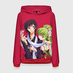 Толстовка-худи женская Code geass Код Гиас, цвет: 3D-красный