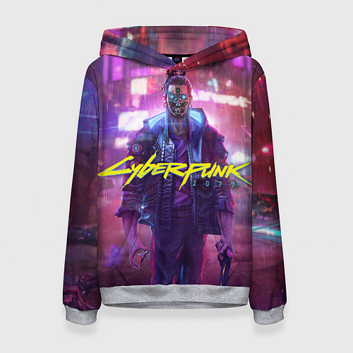 Женская толстовка Cyberpunk 2077 Cyberware / 3D-Меланж – фото 1