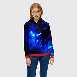 Толстовка-худи женская Валорант, цвет: 3D-красный — фото 2