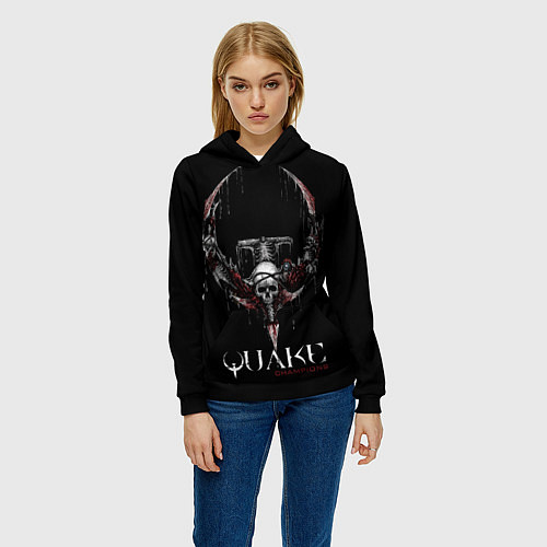 Женская толстовка Quake Champions / 3D-Черный – фото 3