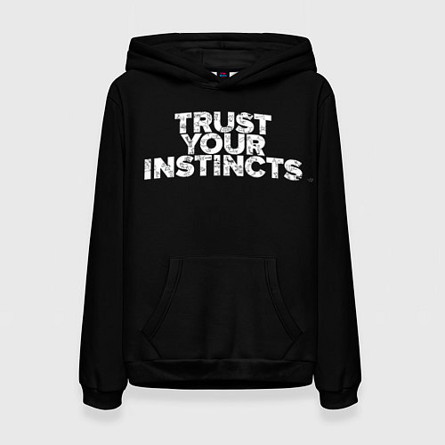 Женская толстовка Инстинкты / 3D-Черный – фото 1