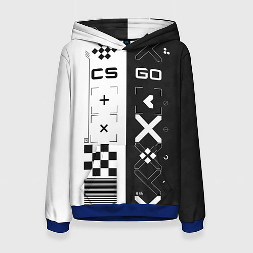 Женская толстовка Printstream Поток информации / 3D-Синий – фото 1