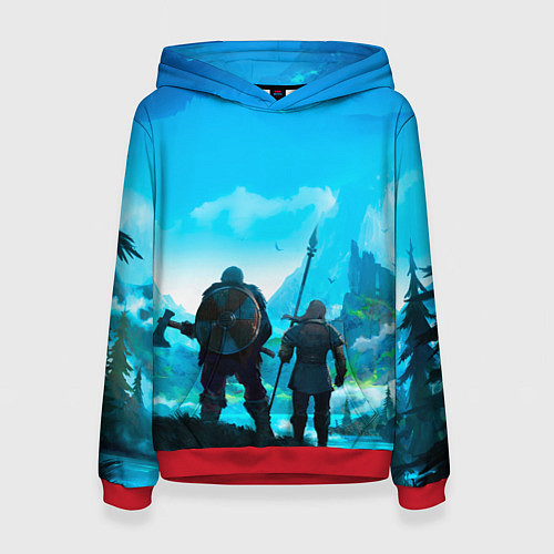 Женская толстовка Вальгала / 3D-Красный – фото 1