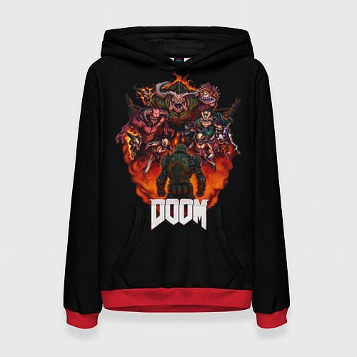 Женская толстовка Doom / 3D-Красный – фото 1