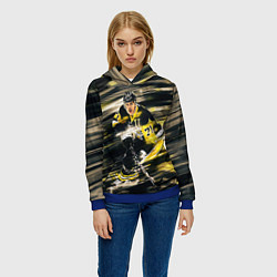 Толстовка-худи женская ЕВГЕНИЙ МАЛКИН, цвет: 3D-синий — фото 2