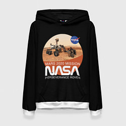 Толстовка-худи женская NASA - Perseverance, цвет: 3D-белый