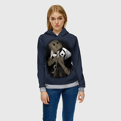 Женская толстовка Little Nightmares 2 MONO / 3D-Меланж – фото 3