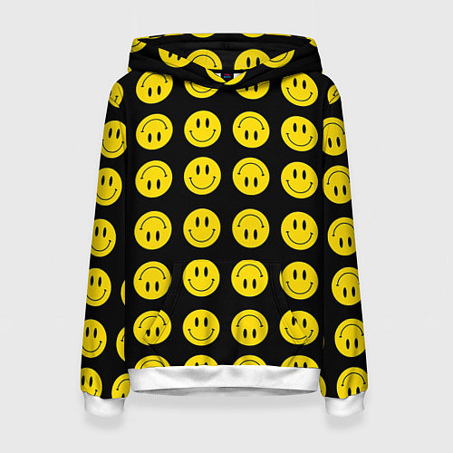 Женская толстовка Смайлики / 3D-Белый – фото 1