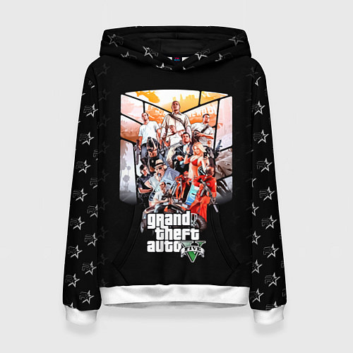 Женская толстовка Grand Theft Auto five / 3D-Белый – фото 1