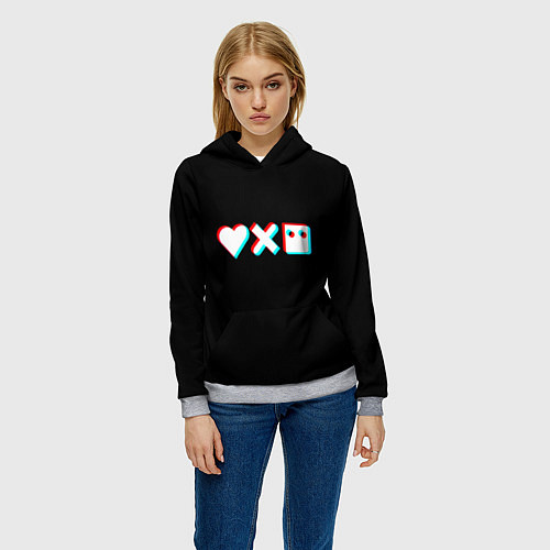 Женская толстовка Любовь, смерть и роботы / 3D-Меланж – фото 3