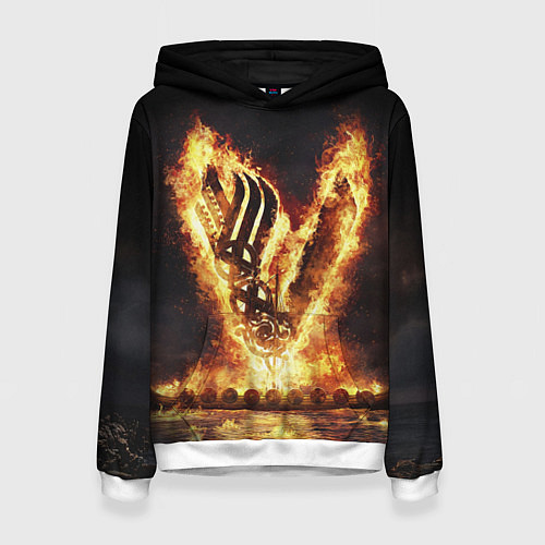 Женская толстовка ВИКИНГИ VIKINGS V / 3D-Белый – фото 1