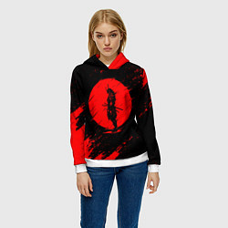 Толстовка-худи женская САМУРАИ SAMURAI, цвет: 3D-белый — фото 2