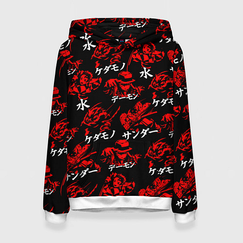 Женская толстовка КЛИНОК, РАССЕКАЮЩИЙ ДЕМОНОВ / 3D-Белый – фото 1