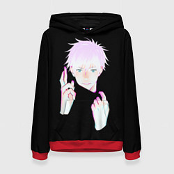 Толстовка-худи женская ГОДЖО САТОРУ GOJO SATORU, цвет: 3D-красный