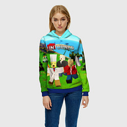 Толстовка-худи женская UNTURNED, цвет: 3D-синий — фото 2