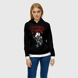 Толстовка-худи женская Cannibal Corpse 1, цвет: 3D-белый — фото 2