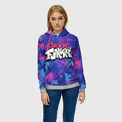 Толстовка-худи женская Friday Night Funkin, цвет: 3D-меланж — фото 2