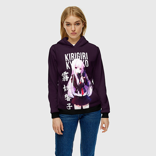 Женская толстовка Kyoko Kirigiri Кёко Киригири / 3D-Черный – фото 3