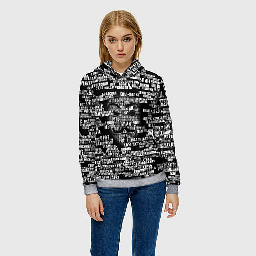 Женская толстовка Эвфемизмы анонимуса / 3D-Меланж – фото 3