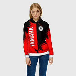 Толстовка-худи женская YAMAHA ЯМАХА, цвет: 3D-белый — фото 2