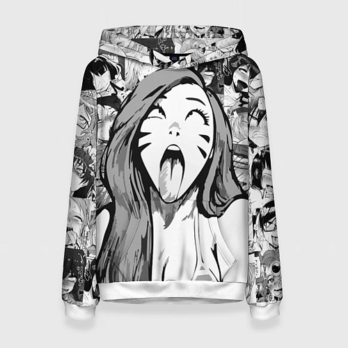 Женская толстовка Belle Delphine Ahegao / 3D-Белый – фото 1