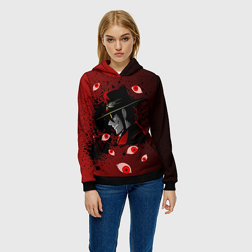 Женская толстовка ХеллсингHellsing / 3D-Черный – фото 3