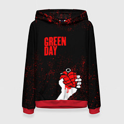 Толстовка-худи женская Green day, цвет: 3D-красный