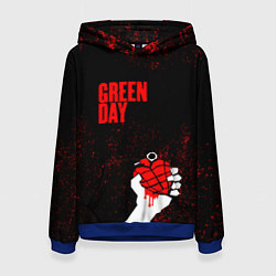 Толстовка-худи женская Green day, цвет: 3D-синий