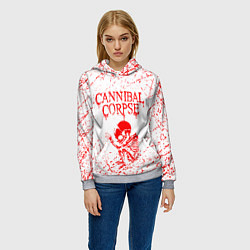 Толстовка-худи женская Cannibal corpse, цвет: 3D-меланж — фото 2