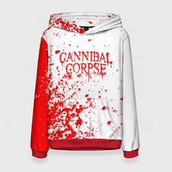 Толстовка-худи женская Cannibal corpse, цвет: 3D-красный