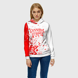 Толстовка-худи женская Cannibal corpse, цвет: 3D-белый — фото 2