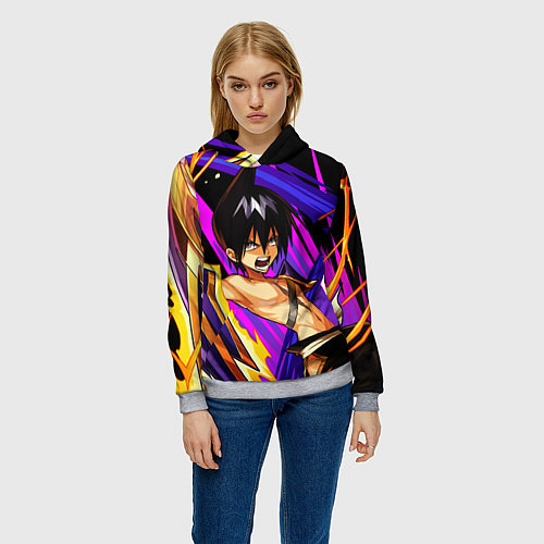 Женская толстовка Шаман Кинг / 3D-Меланж – фото 3