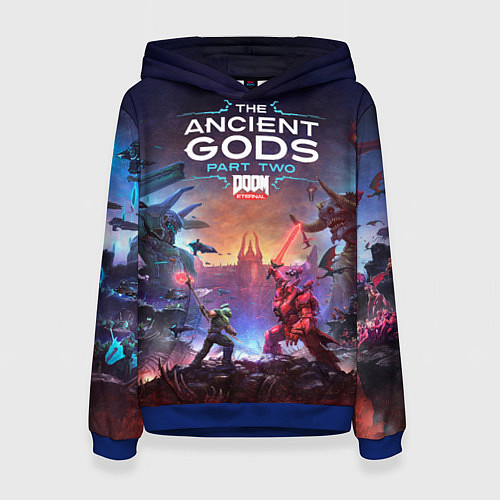 Женская толстовка DOOM Eternal: The Ancient Gods / 3D-Синий – фото 1