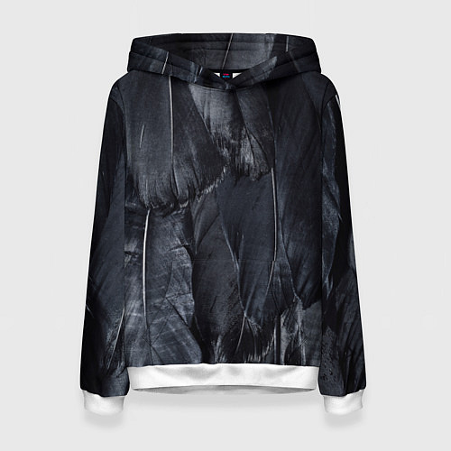 Женская толстовка ВОРОНА / 3D-Белый – фото 1
