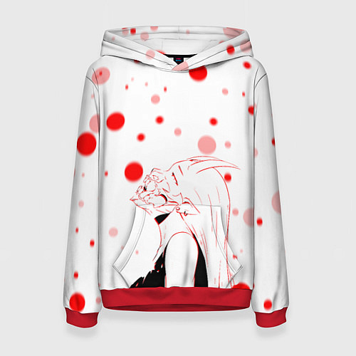 Женская толстовка AHEGAO KAGUYA / 3D-Красный – фото 1