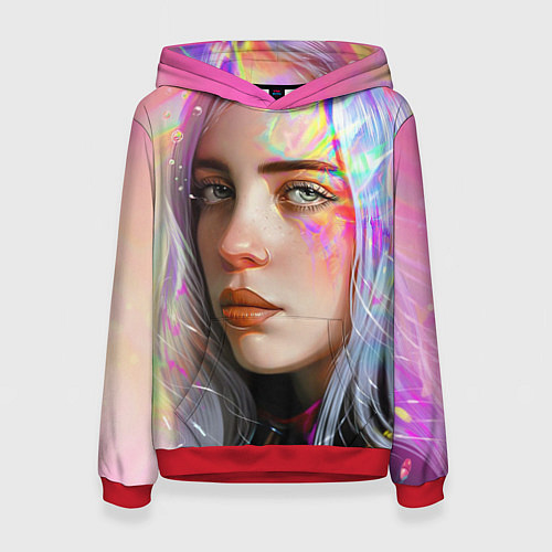 Женская толстовка Billie Eilish / 3D-Красный – фото 1