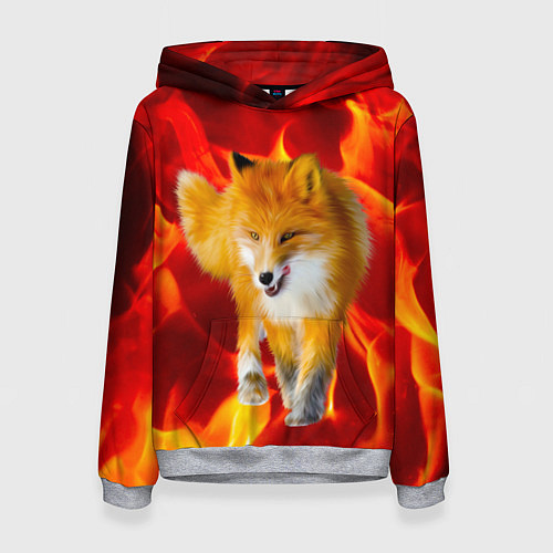 Женская толстовка Fire Fox / 3D-Меланж – фото 1