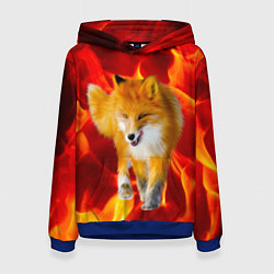 Толстовка-худи женская Fire Fox, цвет: 3D-синий