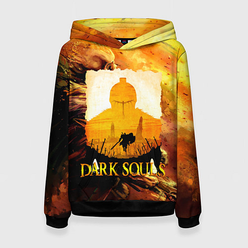 Женская толстовка DARKSOULS SKULL&MAGIC / 3D-Черный – фото 1