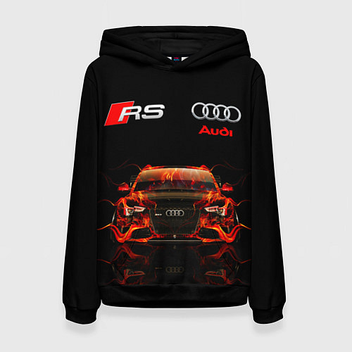 Женская толстовка AUDI RS 5 FIRE АУДИ РС 5 / 3D-Черный – фото 1