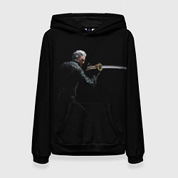 Толстовка-худи женская Вирджил с катаной, цвет: 3D-черный