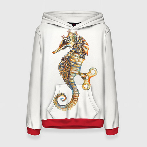 Женская толстовка Морской конёк / 3D-Красный – фото 1