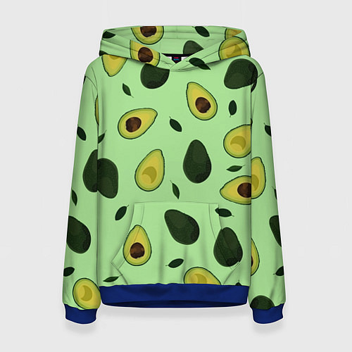 Женская толстовка Авокадо / 3D-Синий – фото 1