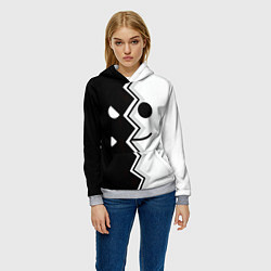 Толстовка-худи женская Geometry Dash: Fondo, цвет: 3D-меланж — фото 2