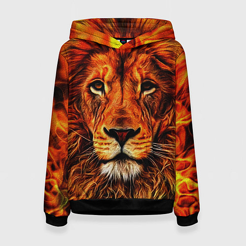 Женская толстовка LION / 3D-Черный – фото 1