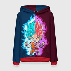 Толстовка-худи женская Vegeta power, цвет: 3D-красный